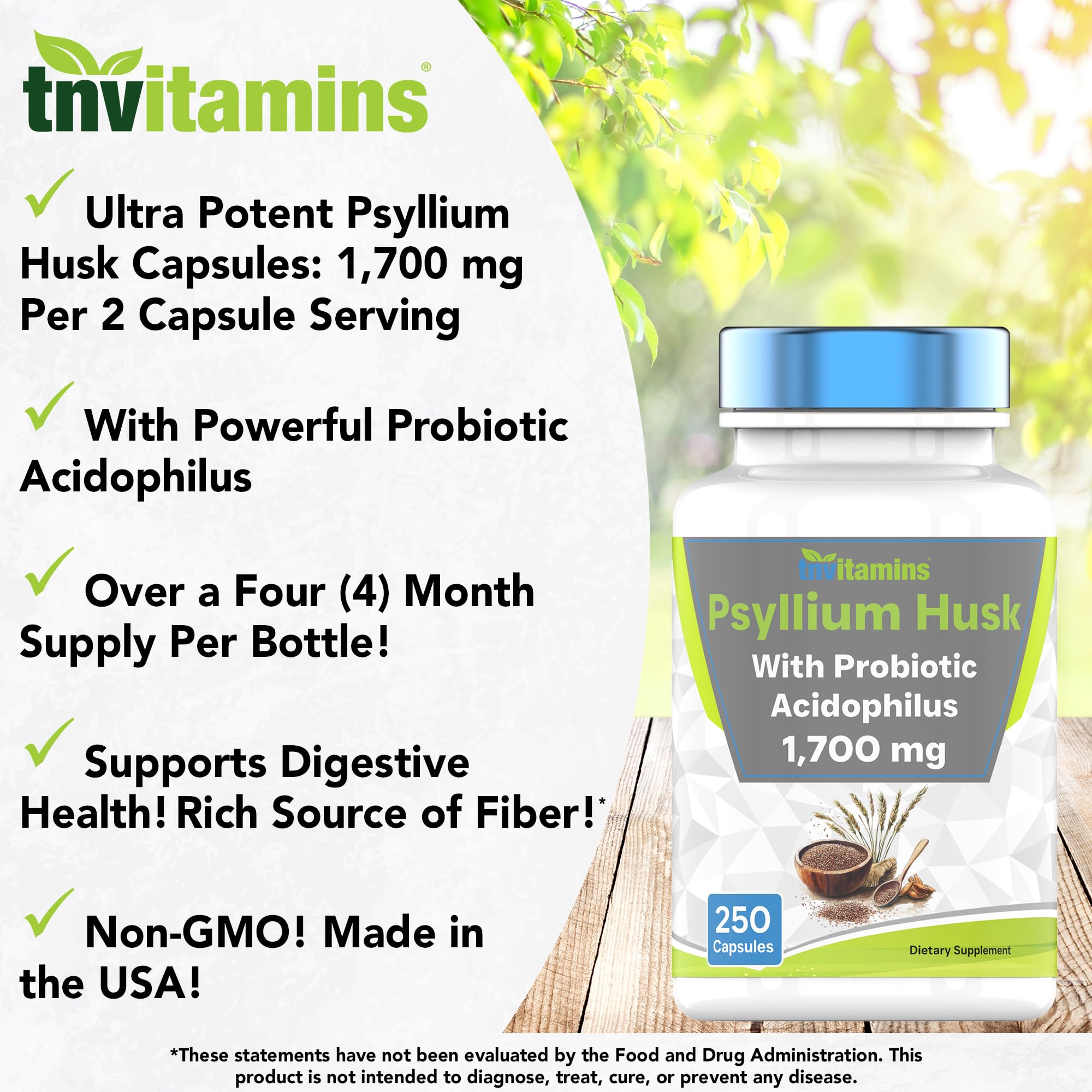tnvitamins detalle de etiqueta con ingredientes clave y origen manufactura clara