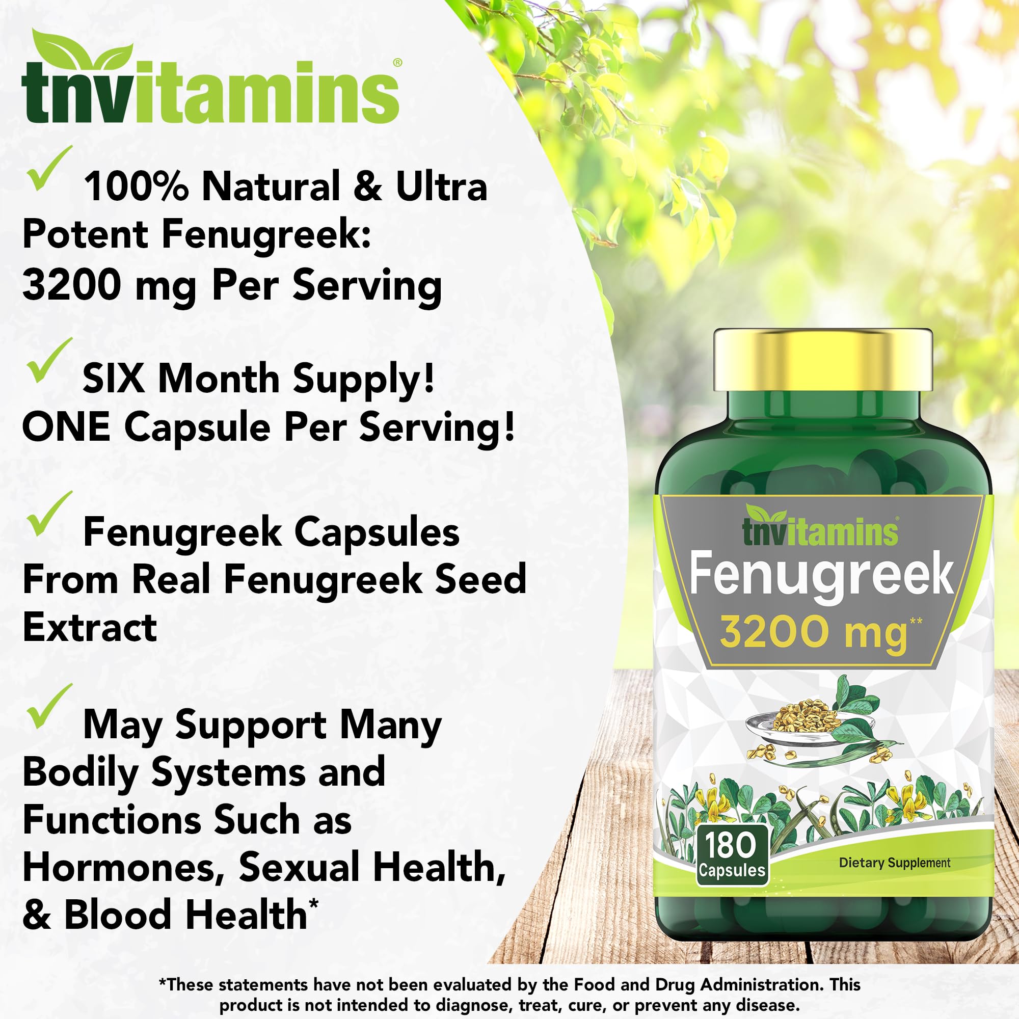 tnvitamins primer plano polvo de fenogreco mostrando pureza del extracto