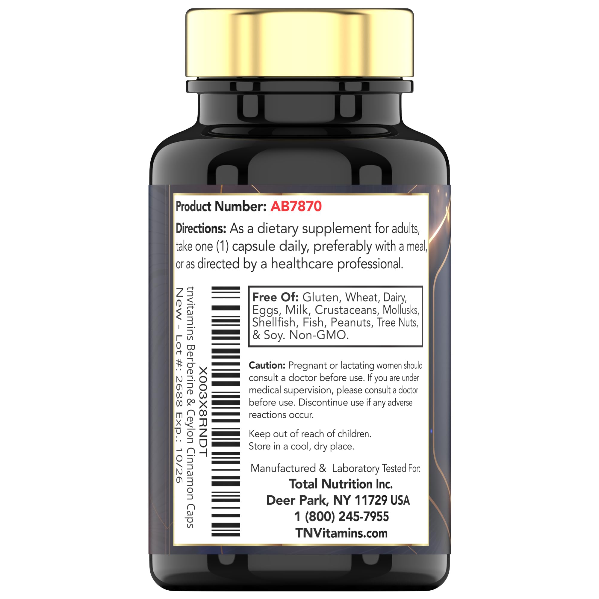 tnvitamins producto en cocina junto a alimentos saludables