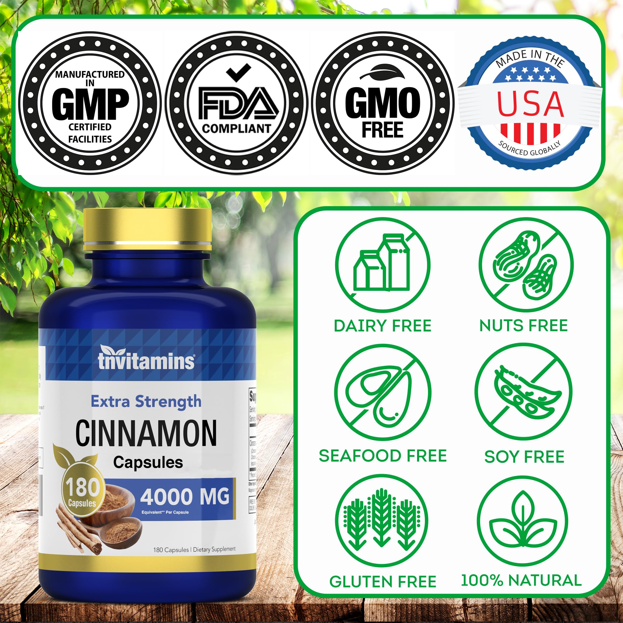 tnvitamins etiqueta con ingredientes y certificaciones visibles