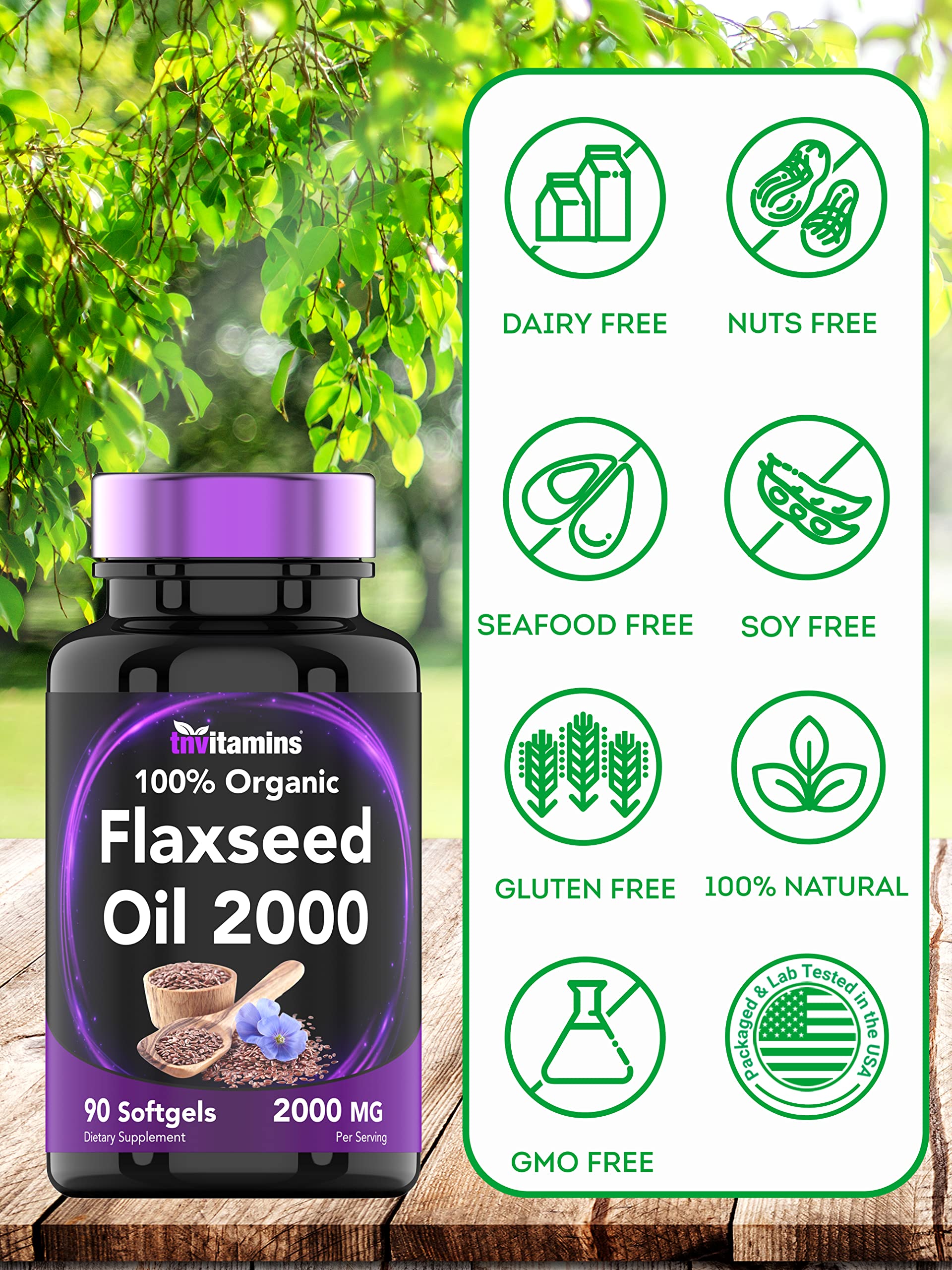 tnvitamins etiqueta con información nutricional y ausencia de alérgenos