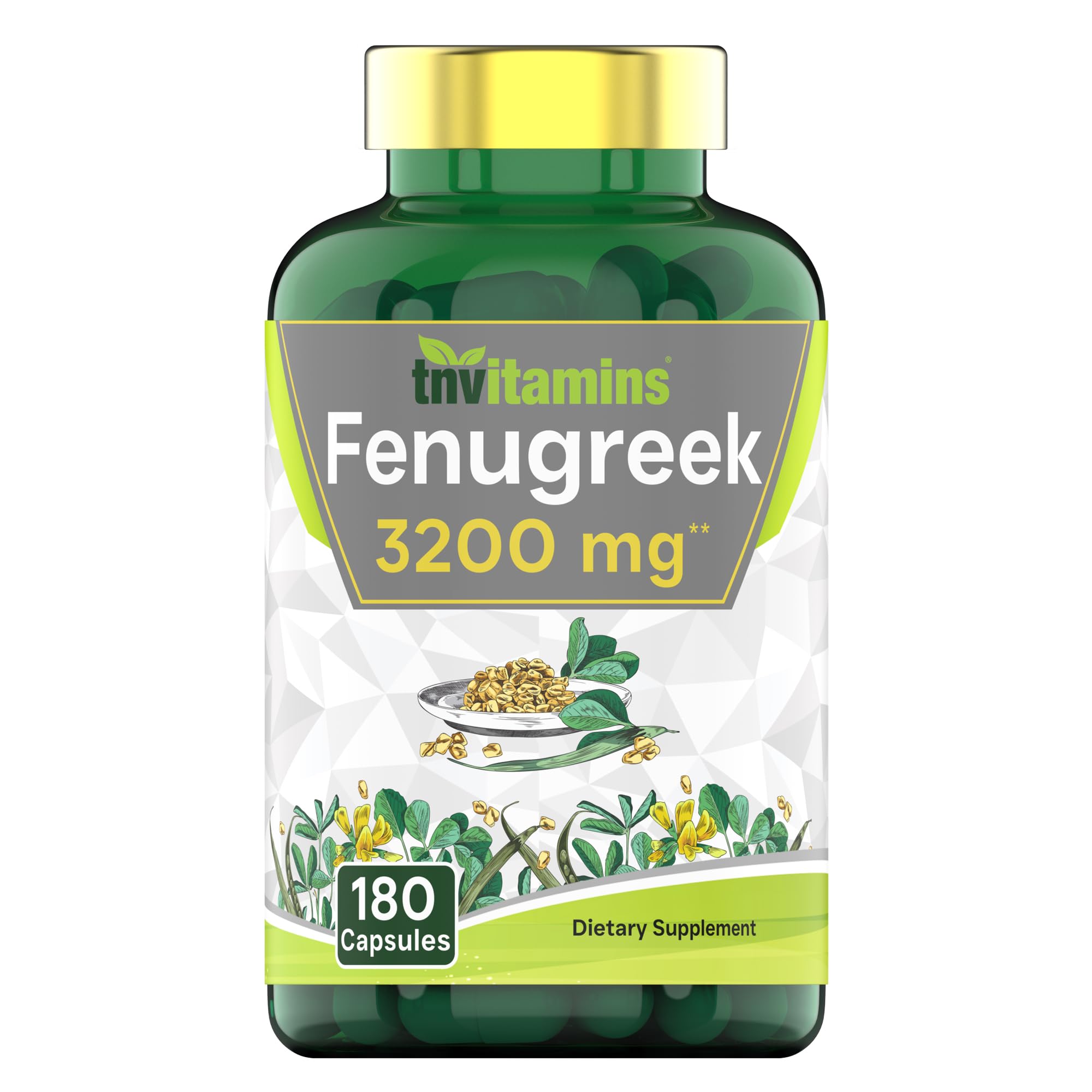 tnvitamins frasco frontal mostrando 180 cápsulas y beneficio de suministro prolongado