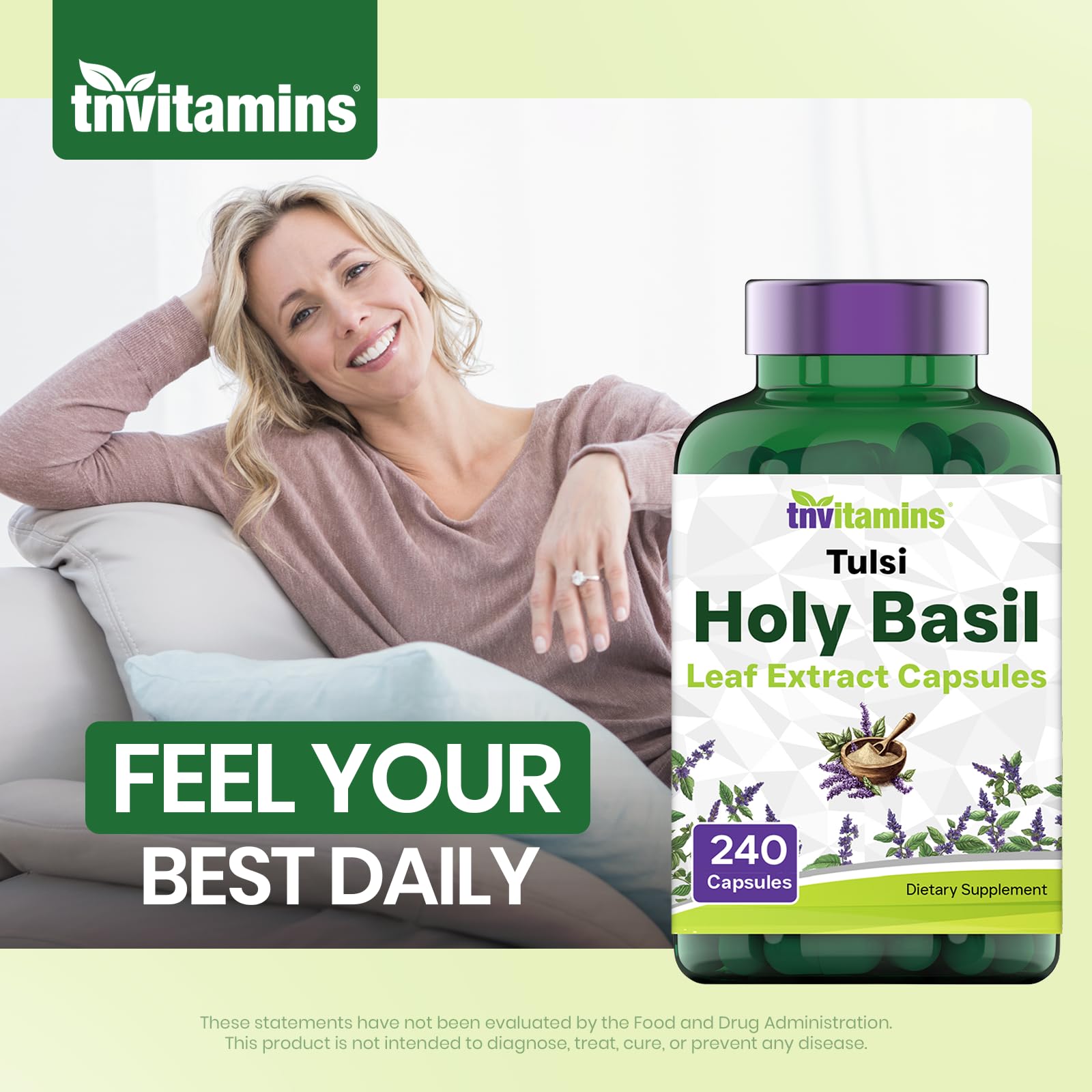 tnvitamins frasco junto a moneda para comparar escala y tamaño real del producto