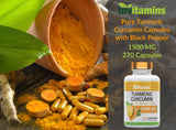 tnvitamins polvo de cúrcuma cerca de cápsulas para apreciar color