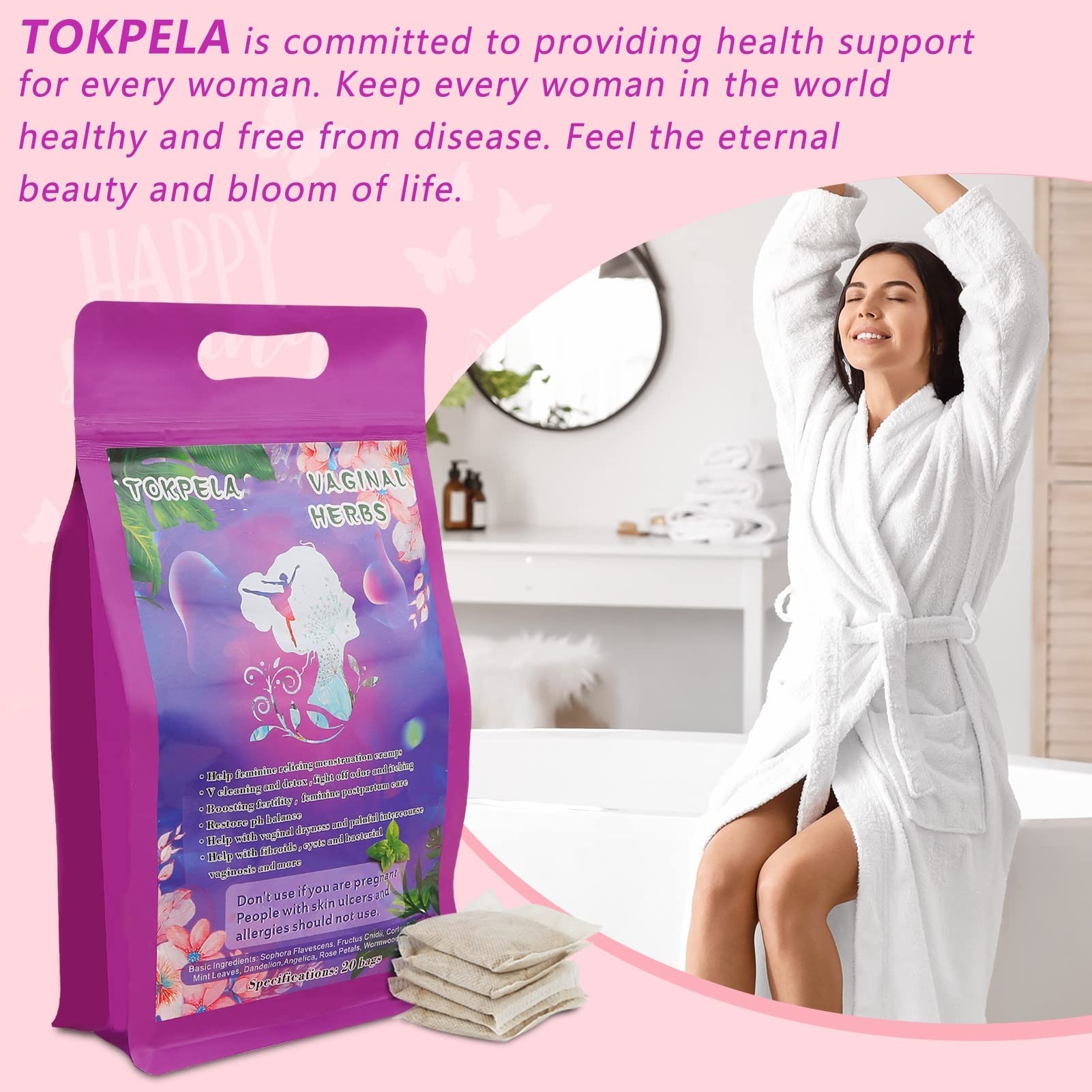 TOKPELA bolsitas en bañera, baño relajante con hierbas naturales