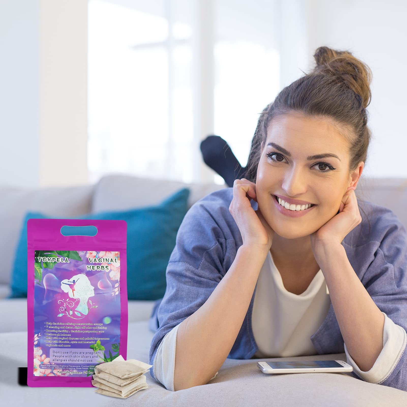 TOKPELA bolsita junto a mano para comparar tamaño y dosificación conveniente