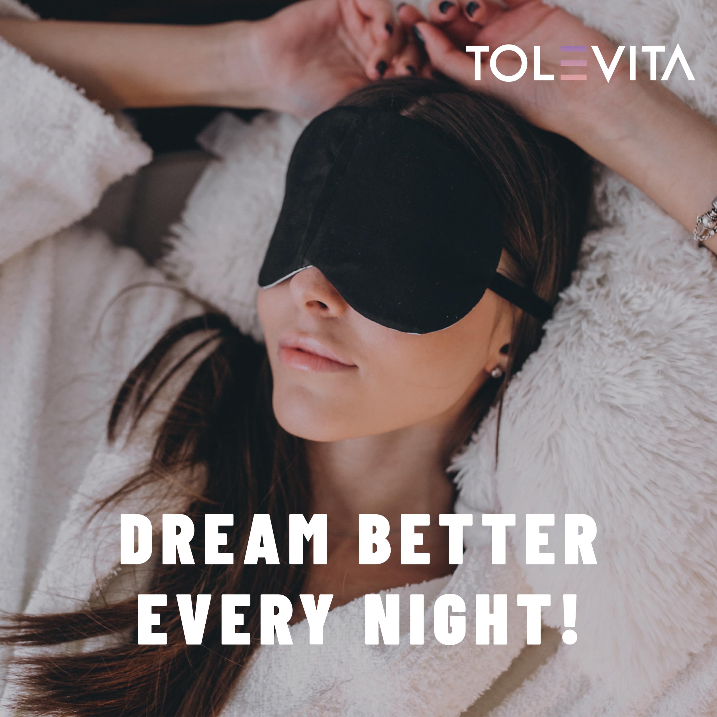 TOLEVITA en ambiente de dormitorio relajado, ayuda a crear una rutina nocturna
