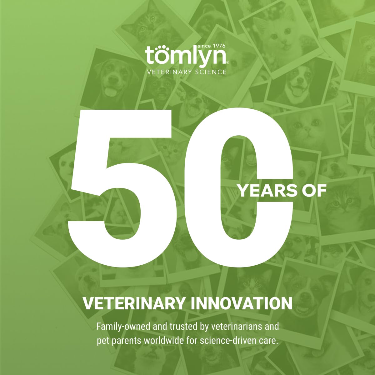 TOMLYN comparación de tamaño del envase 3.5oz para cálculo de suministro