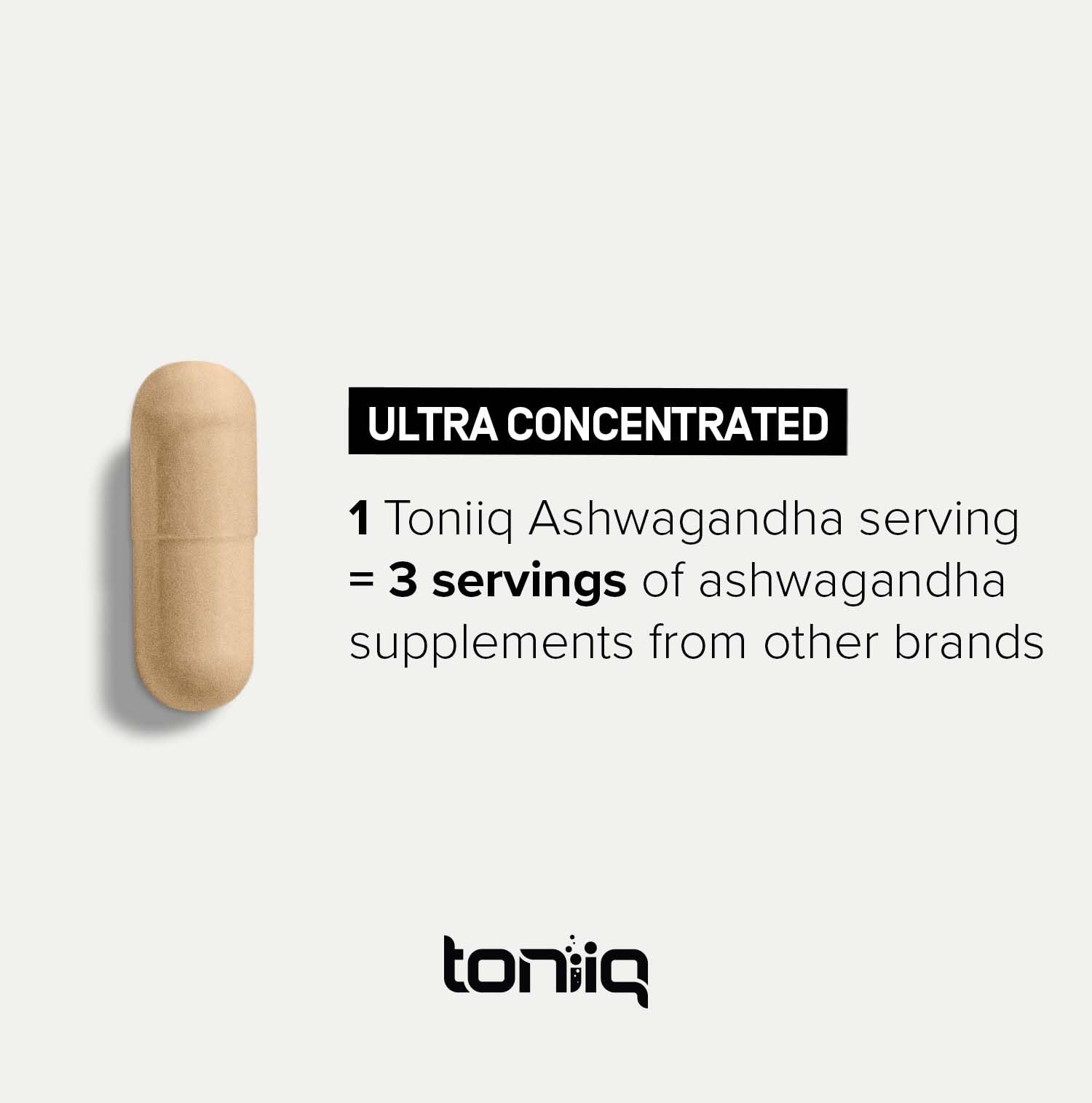 Toniiq etiqueta con ingredientes y 10% withanolides claro