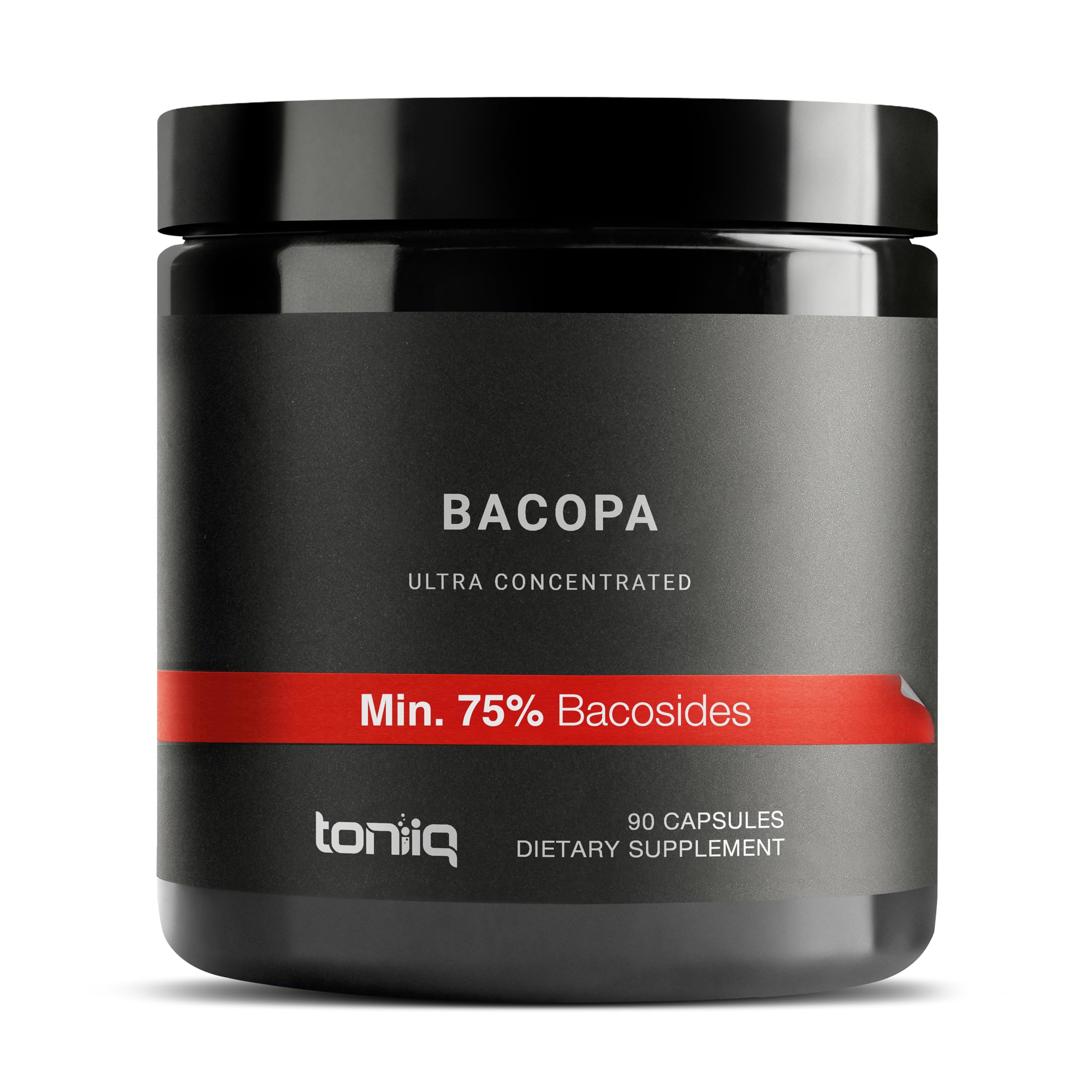 Toniiq Bacopa vista frontal del envase mostrando 90 cápsulas y concentración