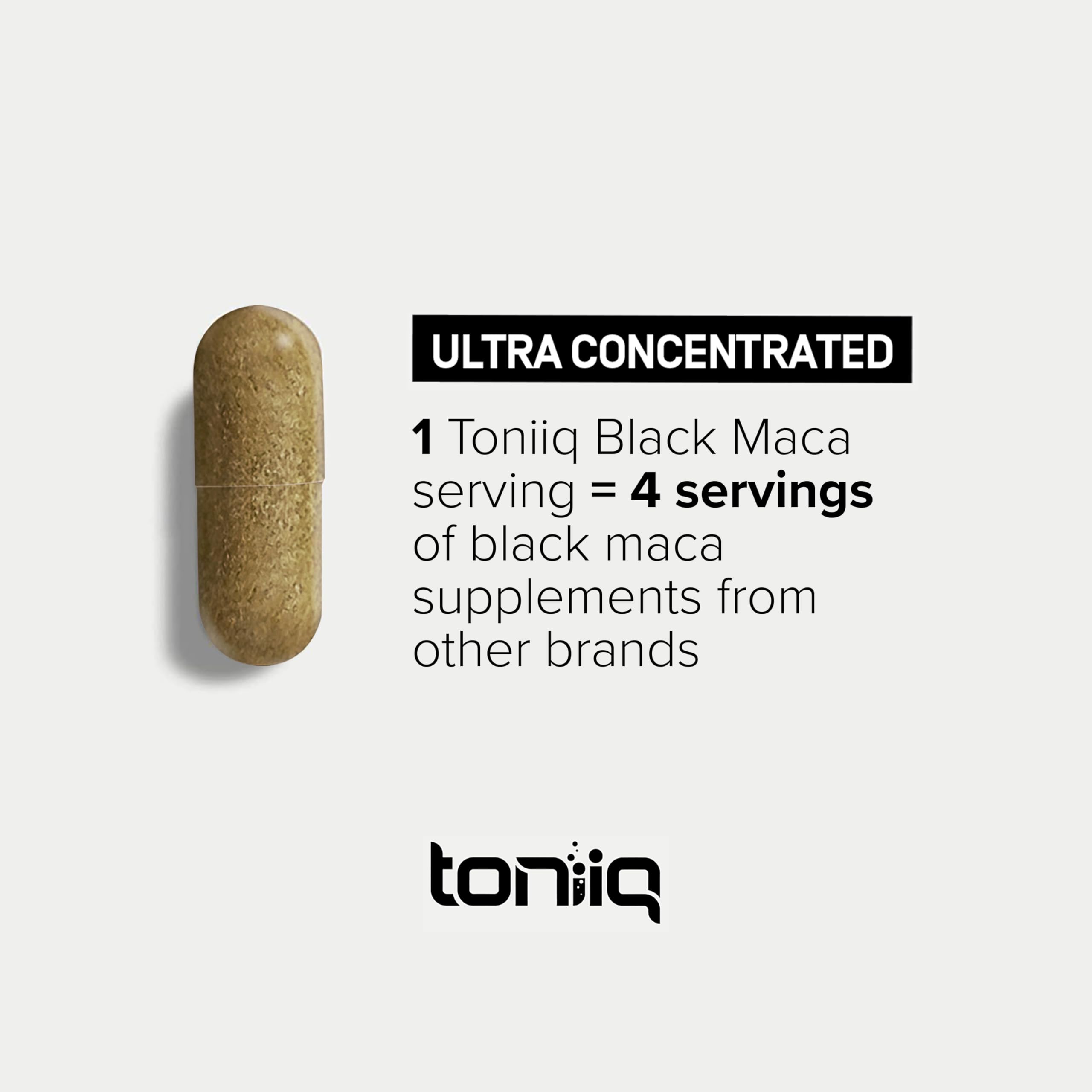 Toniiq polvo de maca negra en primer plano mostrando textura concentrada