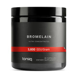 Toniiq envase frontal mostrando bromelina de alta potencia y facilidad de uso