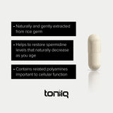 Toniiq etiqueta con lista de ingredientes y estandarización clara