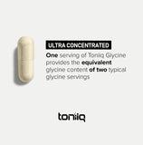Toniiq etiqueta nutricional primer plano con información de 1300 mg