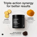 Toniiq etiqueta Supplement Facts con contenido de gingeroles
