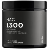 Toniiq envase frontal NAC 1300 mg mostrando etiqueta clara y beneficio de alta concentración