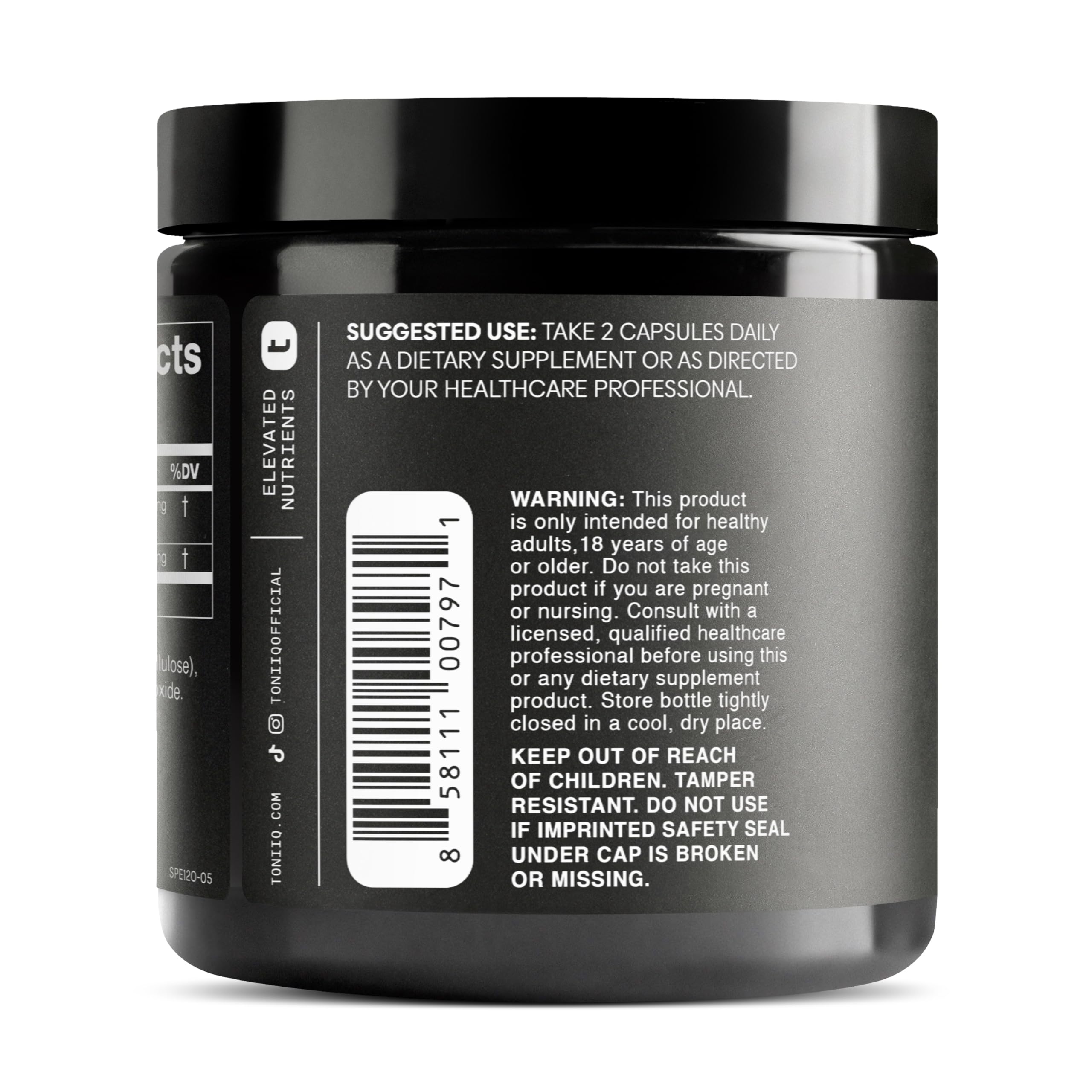 Toniiq ingredientes naturales del extracto enfatizando origen vegetal
