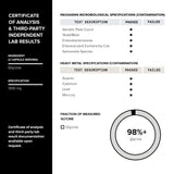 Toniiq probetas y equipo de laboratorio que muestran pruebas de calidad