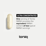Toniiq NMNH etiqueta con certificado de terceros que garantiza calidad