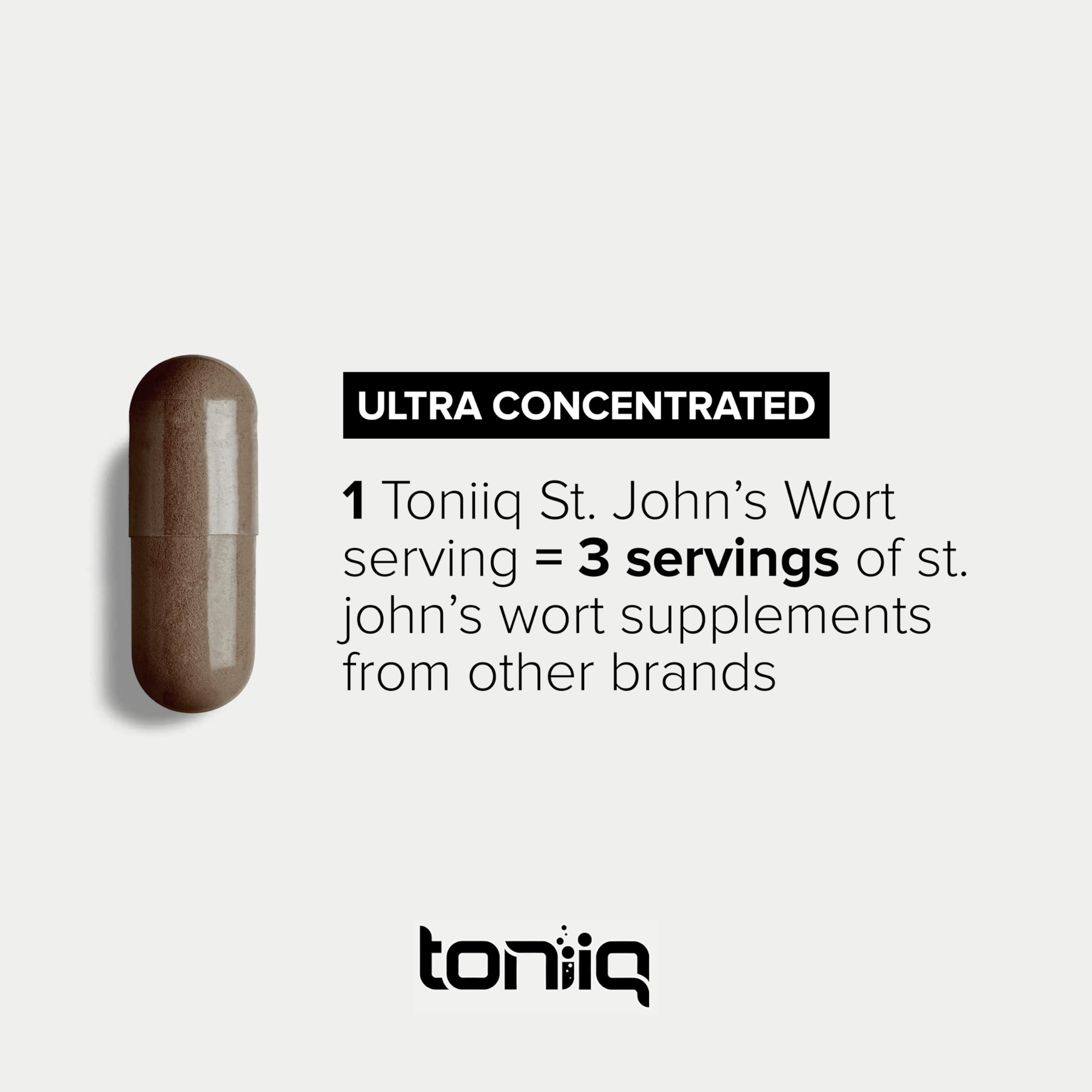 Toniiq cápsula en mano para apreciar tamaño y dosificación