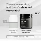 Toniiq textura de polvo resveratrol indicando pureza alta