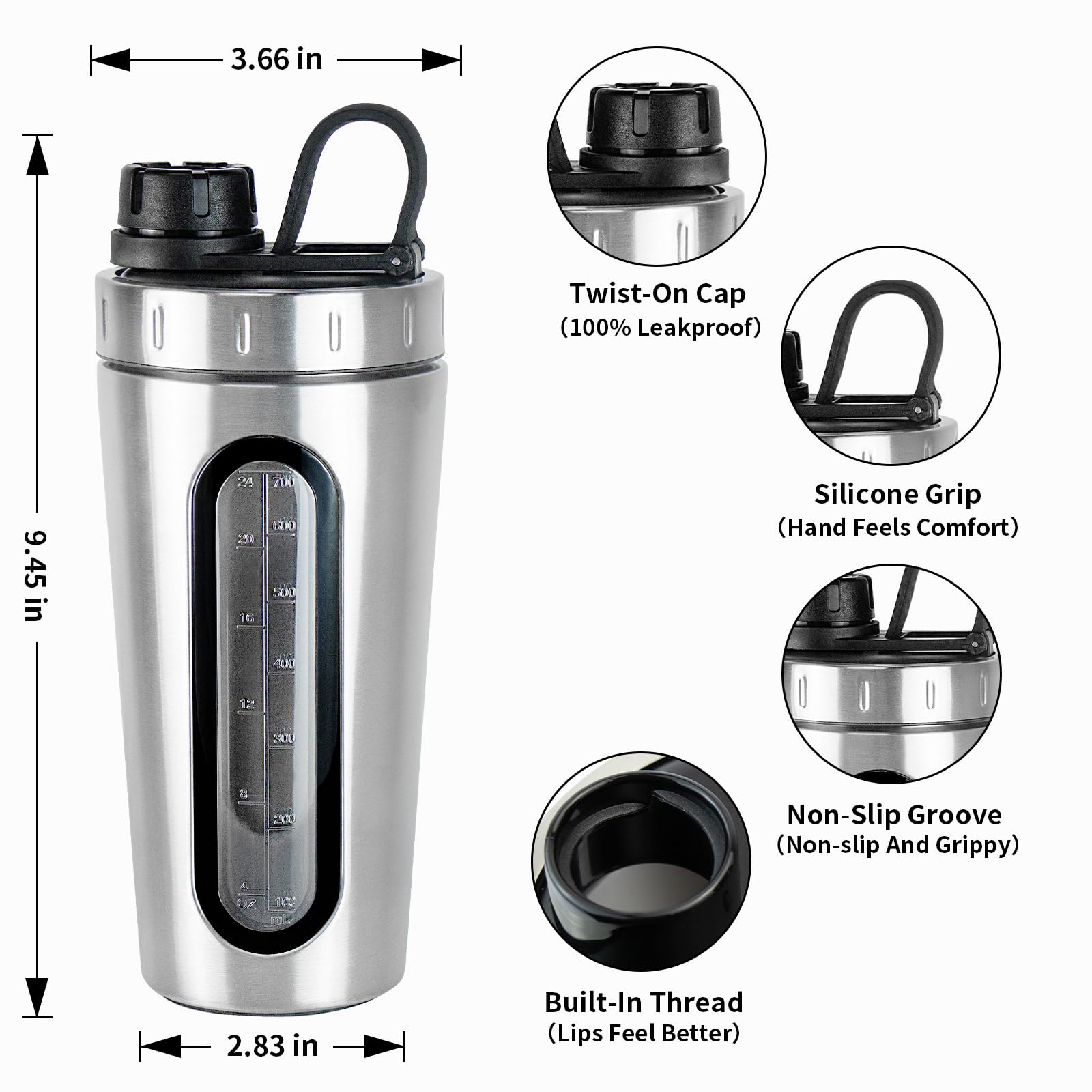 TOOFEEL cuerpo de acero con acabado mate resistente a golpes y manchas