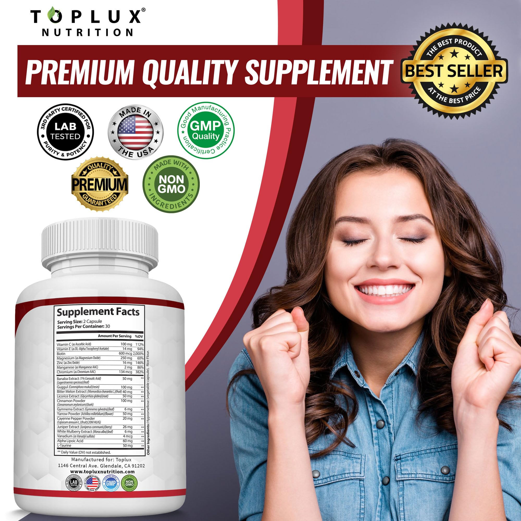 Toplux ingredientes naturales secos como canela y morera