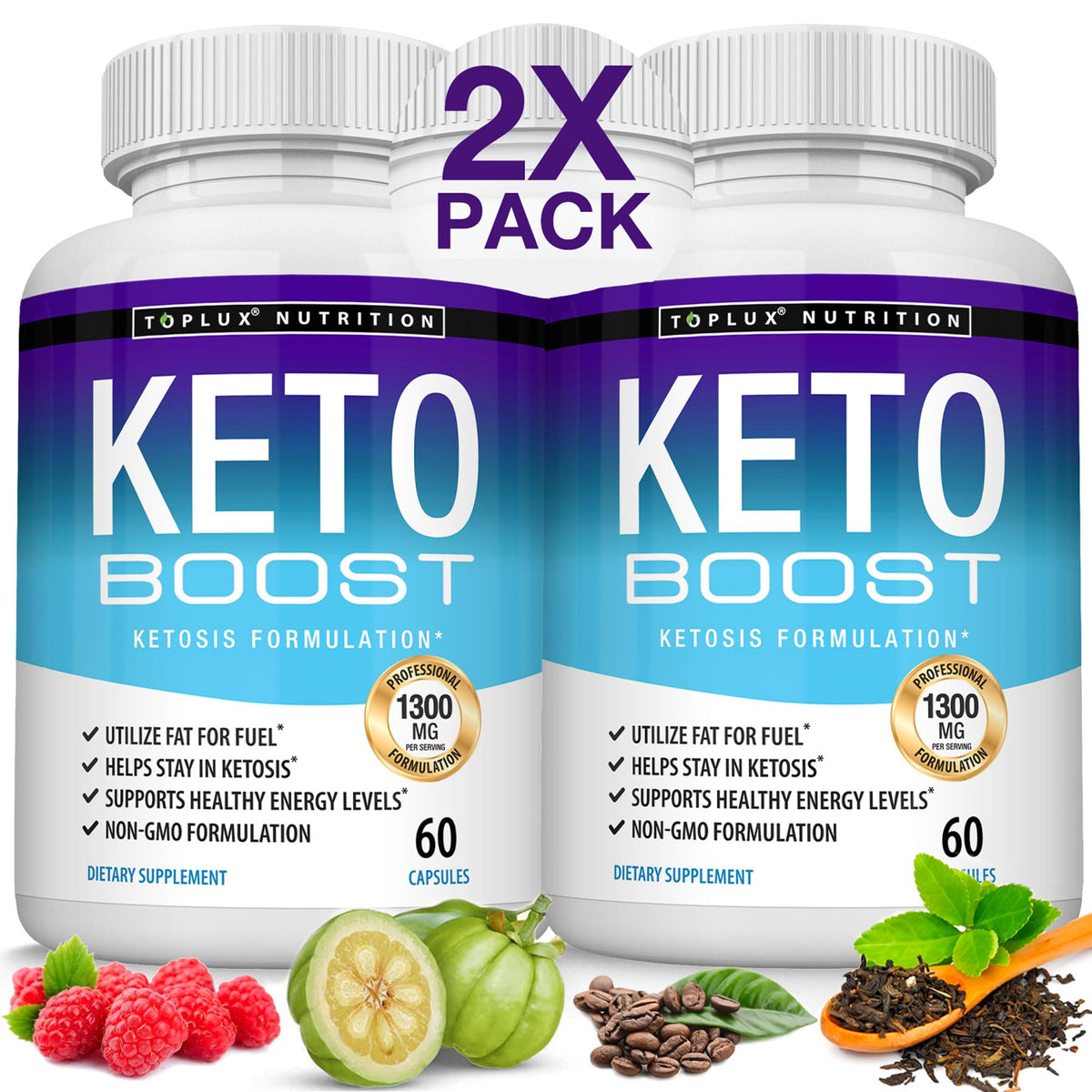 Toplux Keto Boost imagen frontal del envase mostrando la marca y beneficios