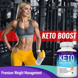 Toplux Keto Boost frasco abierto con cápsulas para ilustrar uso diario