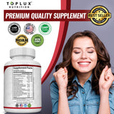 Toplux sello GMP y detalle de fabricación en Estados Unidos para confianza