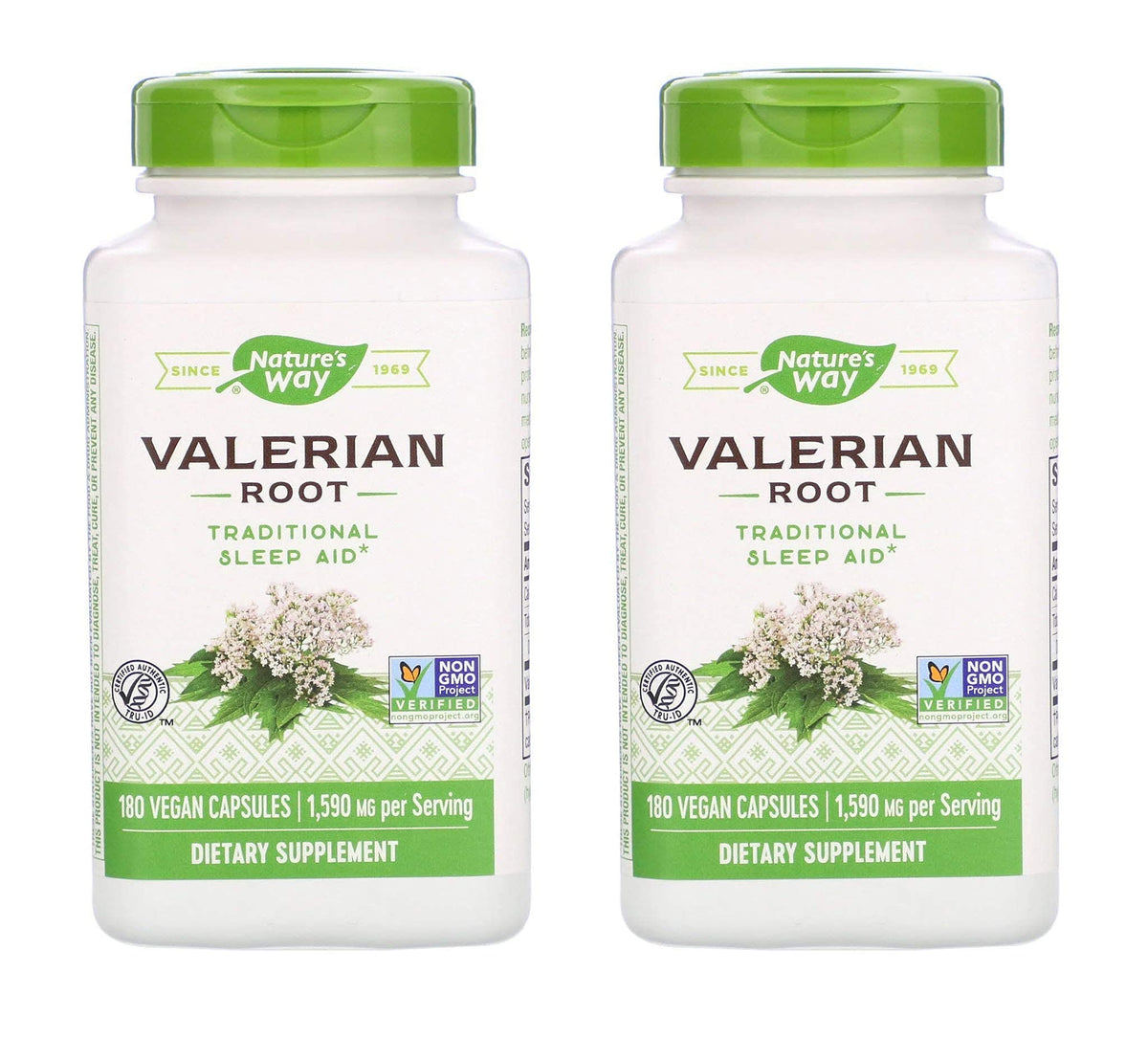 TOPNaturePlus frasco frontal con 180 cápsulas veganas mostrando etiqueta clara y beneficios