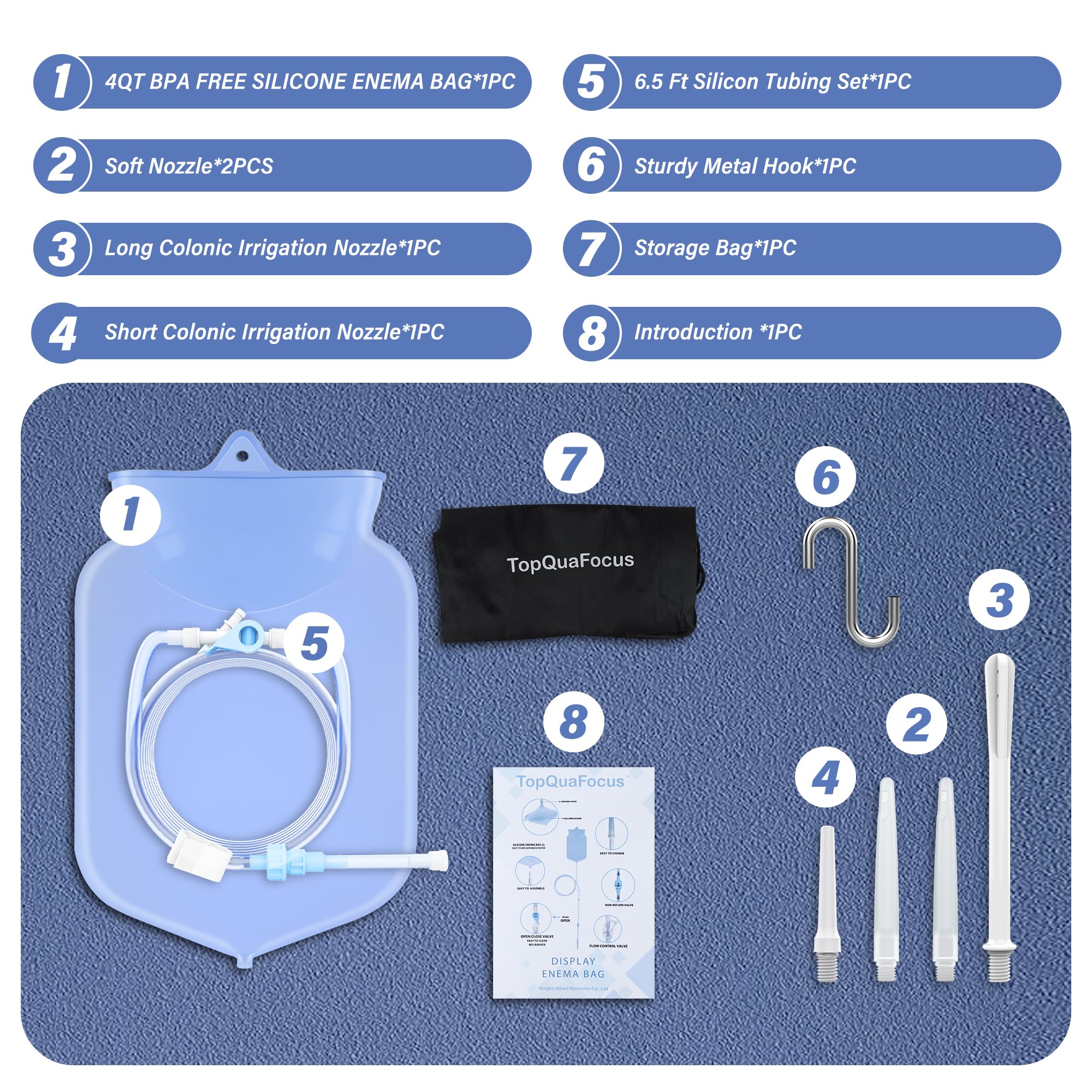 TopQuaFocus bolsa transparente con nivel de líquido visible para medición