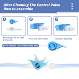 TopQuaFocus válvula stopcock azul en primer plano para controlar flujo