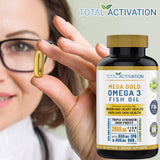 Total Activation etiqueta nutricional que muestra EPA DHA y vitamina E