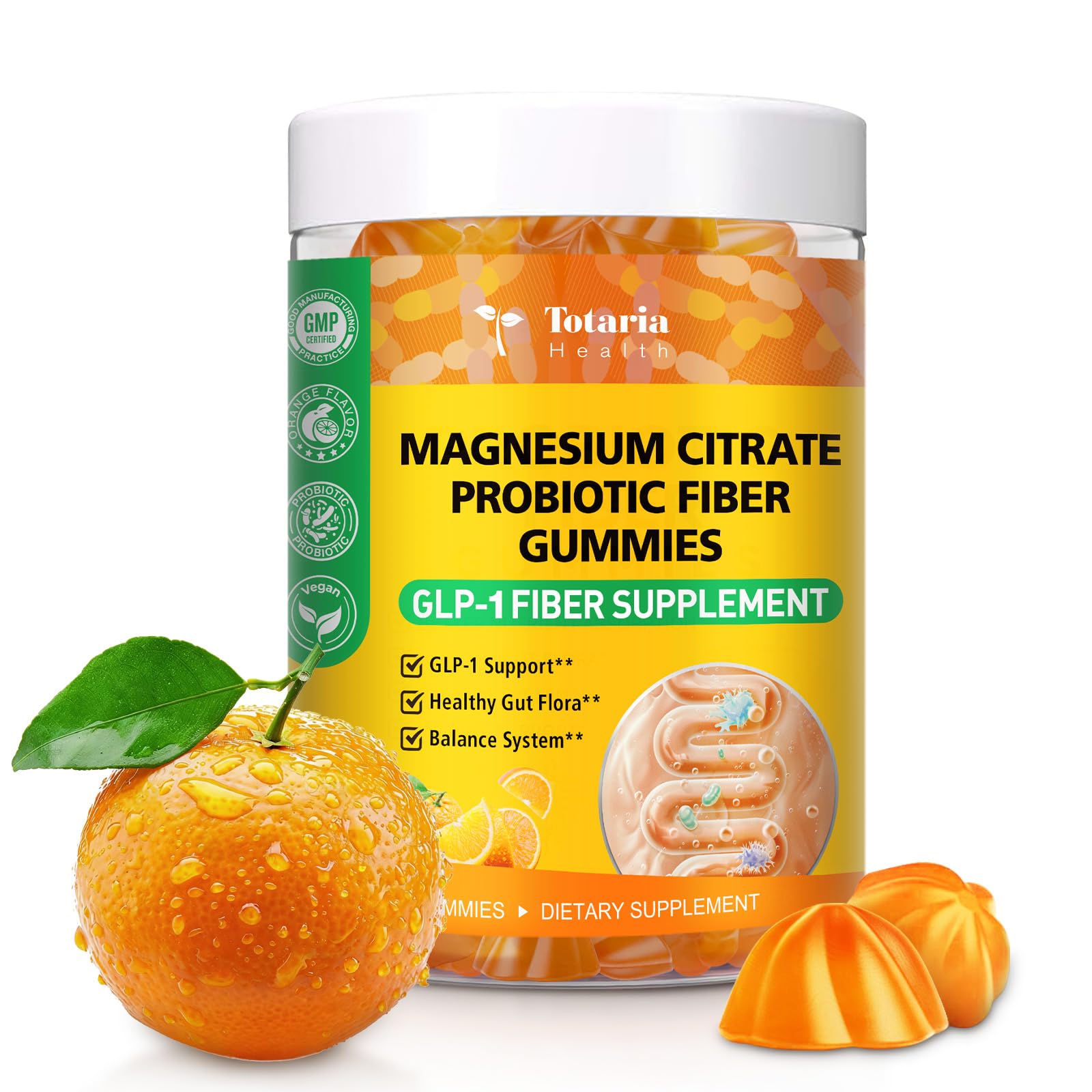 Totaria envase frontal mostrando gomitas y beneficios digestivos