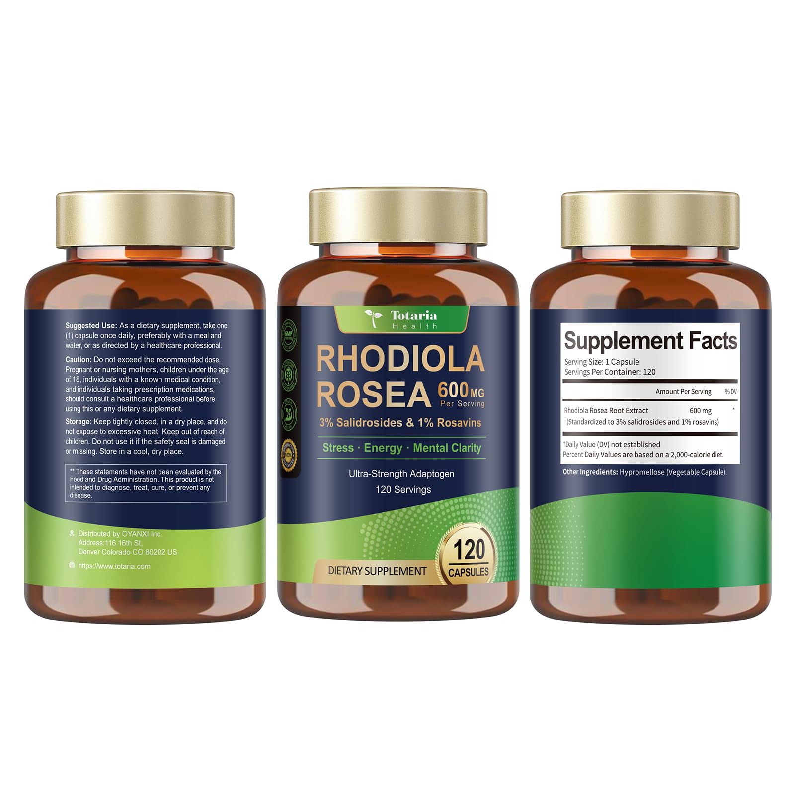 Totaria botella abierta con cápsulas listas para consumo diario
