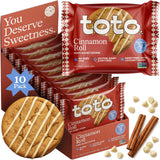 Toto paquete frontal mostrando 10 galletas y beneficios nutricionales