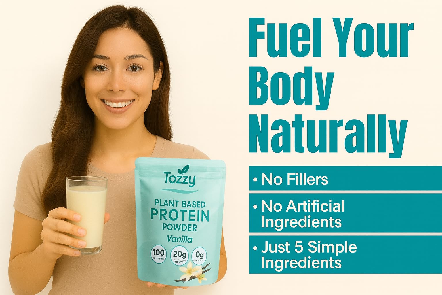 TOZZY batido en vaso listo para beber que aporta saciedad y proteína rápida