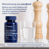 Trace Minerals bote abierto con tabletas listos para uso diario