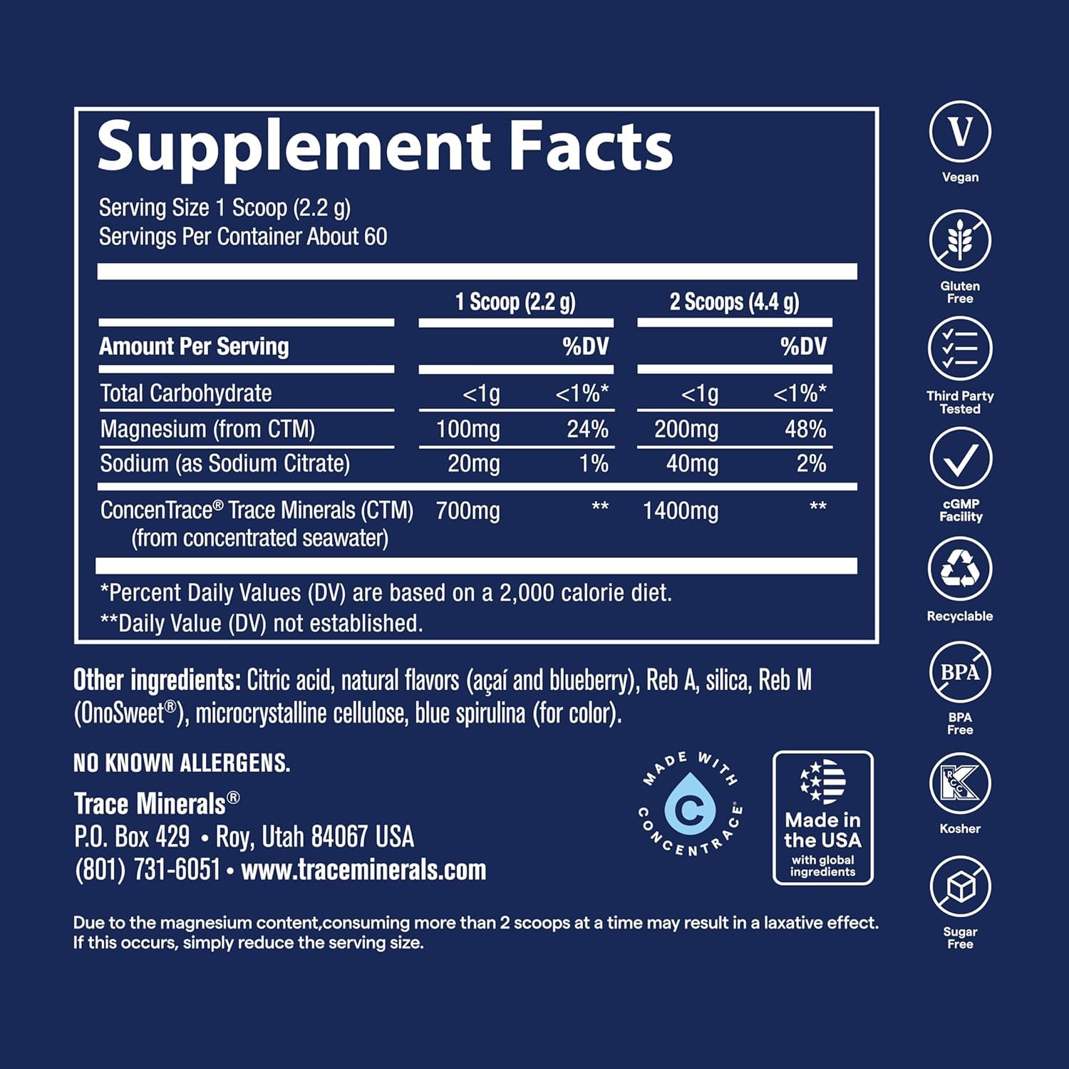 Trace Minerals bebida preparada en botella, ideal para hidratación diaria activa