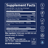 Trace Minerals comparación de tamaño en mano que facilita llevarlo