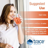Trace Minerals comparación de tamaño en mano para escala y portabilidad
