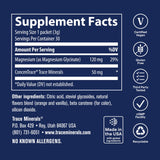 Trace Minerals comparación de tamaño con objetos cotidianos, portátil y práctico