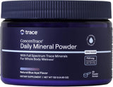 Trace Minerals frasco frontal del producto con 60 porciones, fácil identificación