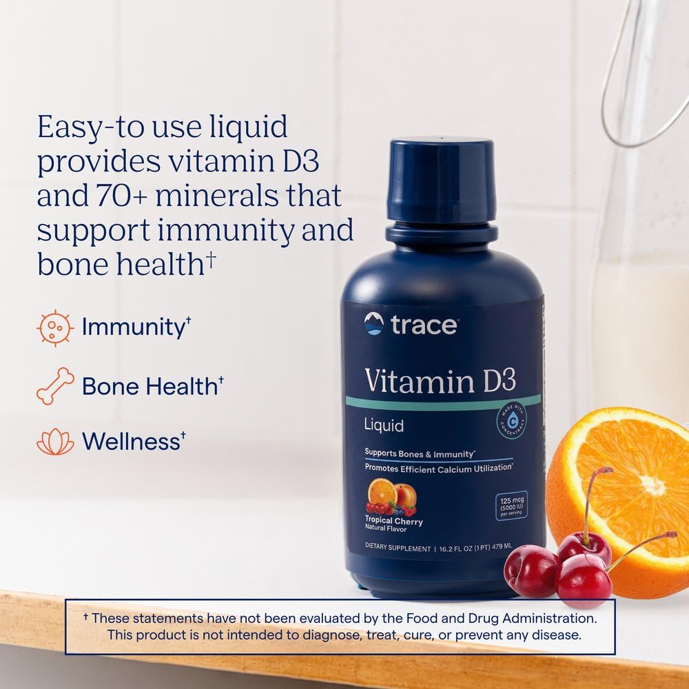 Trace Minerals etiqueta nutricional mostrando dosis y pureza clara
