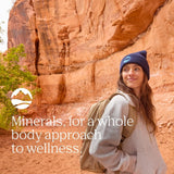 Trace Minerals mezclado en batido mostrando energía y sabor natural