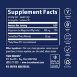 Trace Minerals etiqueta con información nutricional, transparencia y trazabilidad