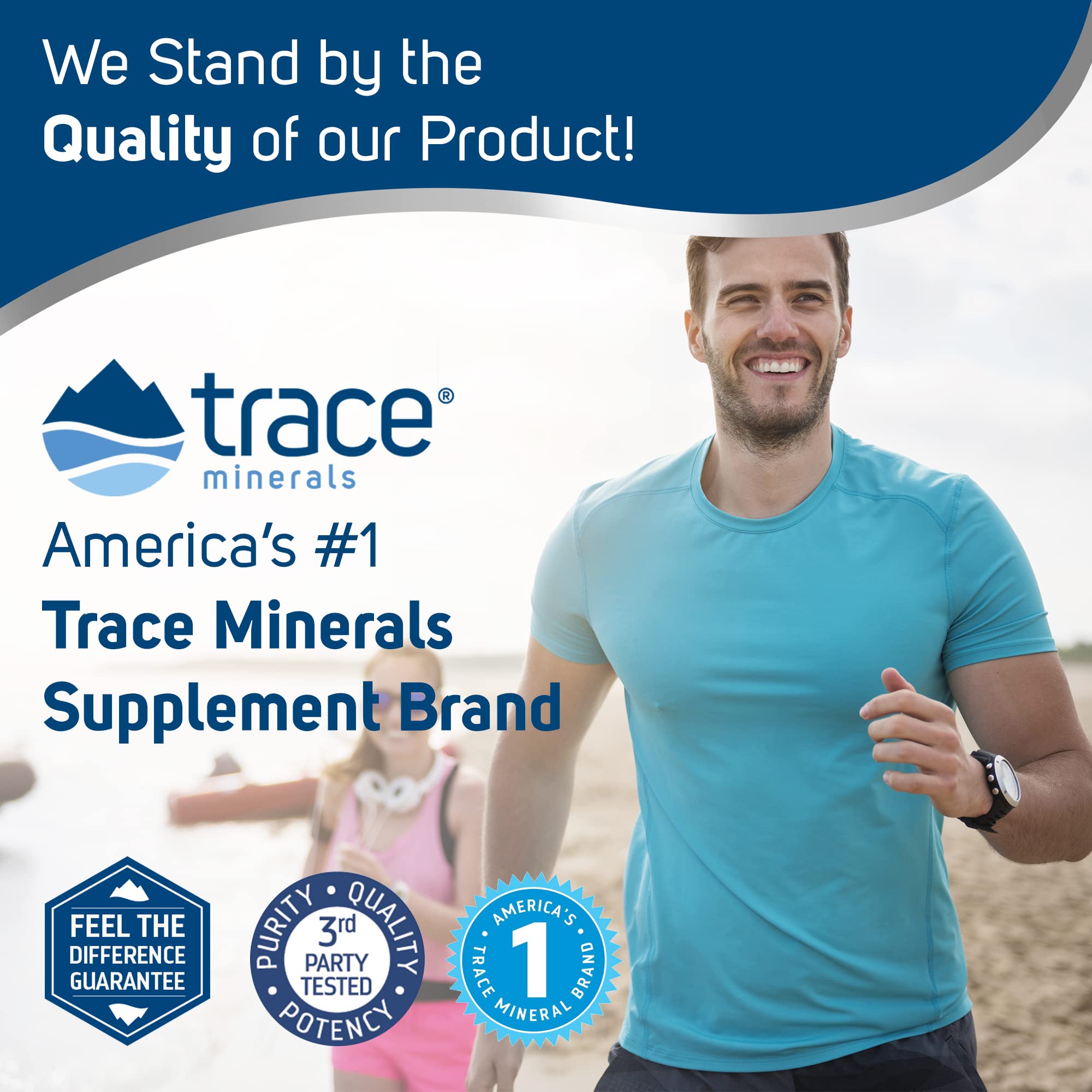 Trace Minerals etiqueta con lista de ingredientes y minerales traza
