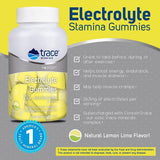 Etiqueta nutricional de Trace Minerals en primer plano mostrando contenido de electrolitos y minerales traza