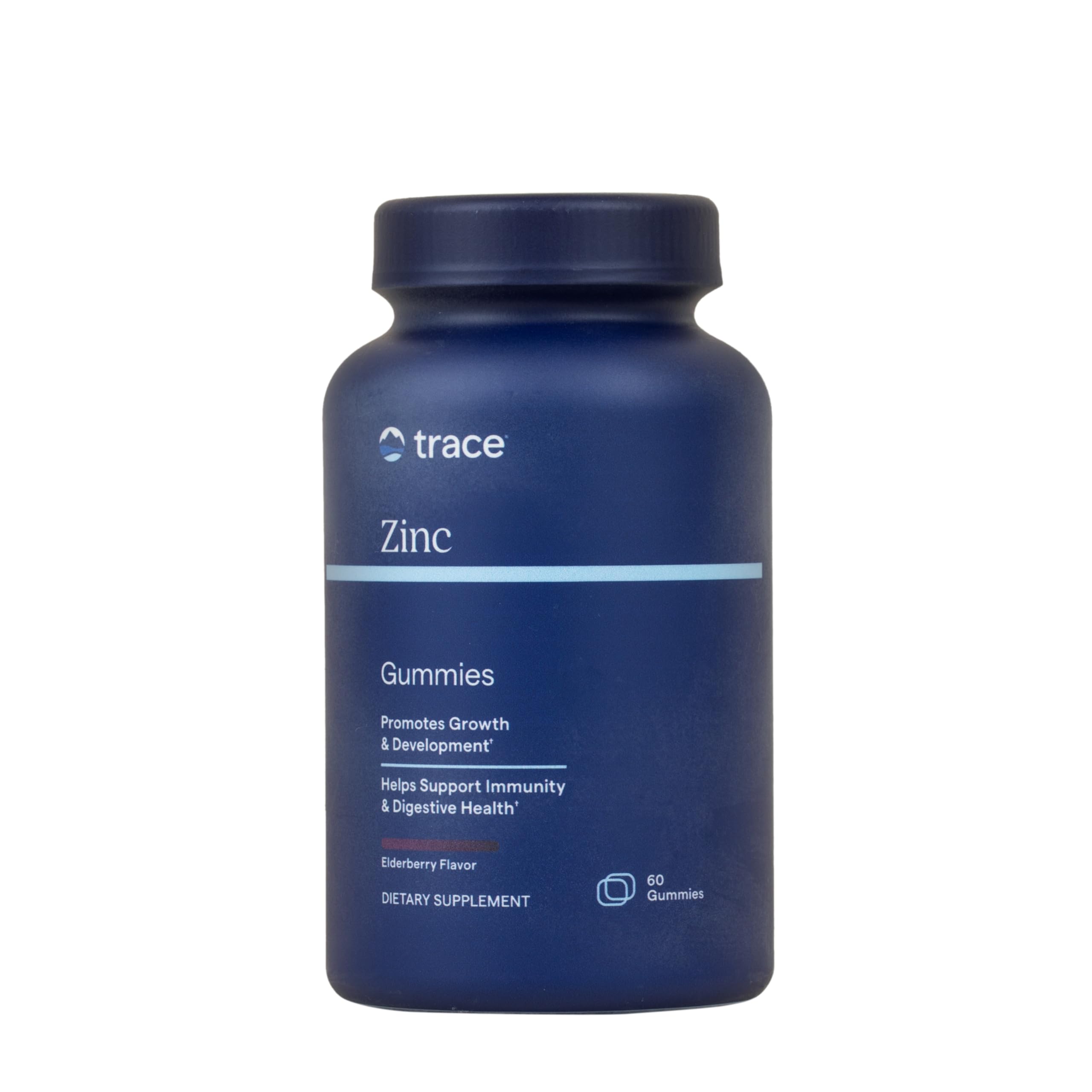 Trace Minerals frente del envase mostrando cantidad y sabor elderberry